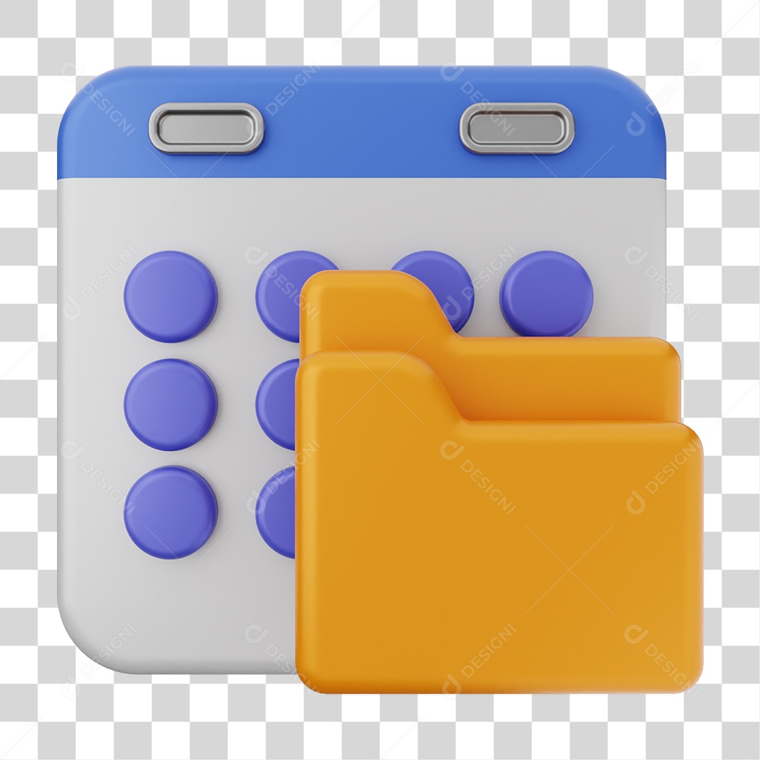 Elemento 3D Calendário Dias Datas PNG Transparente