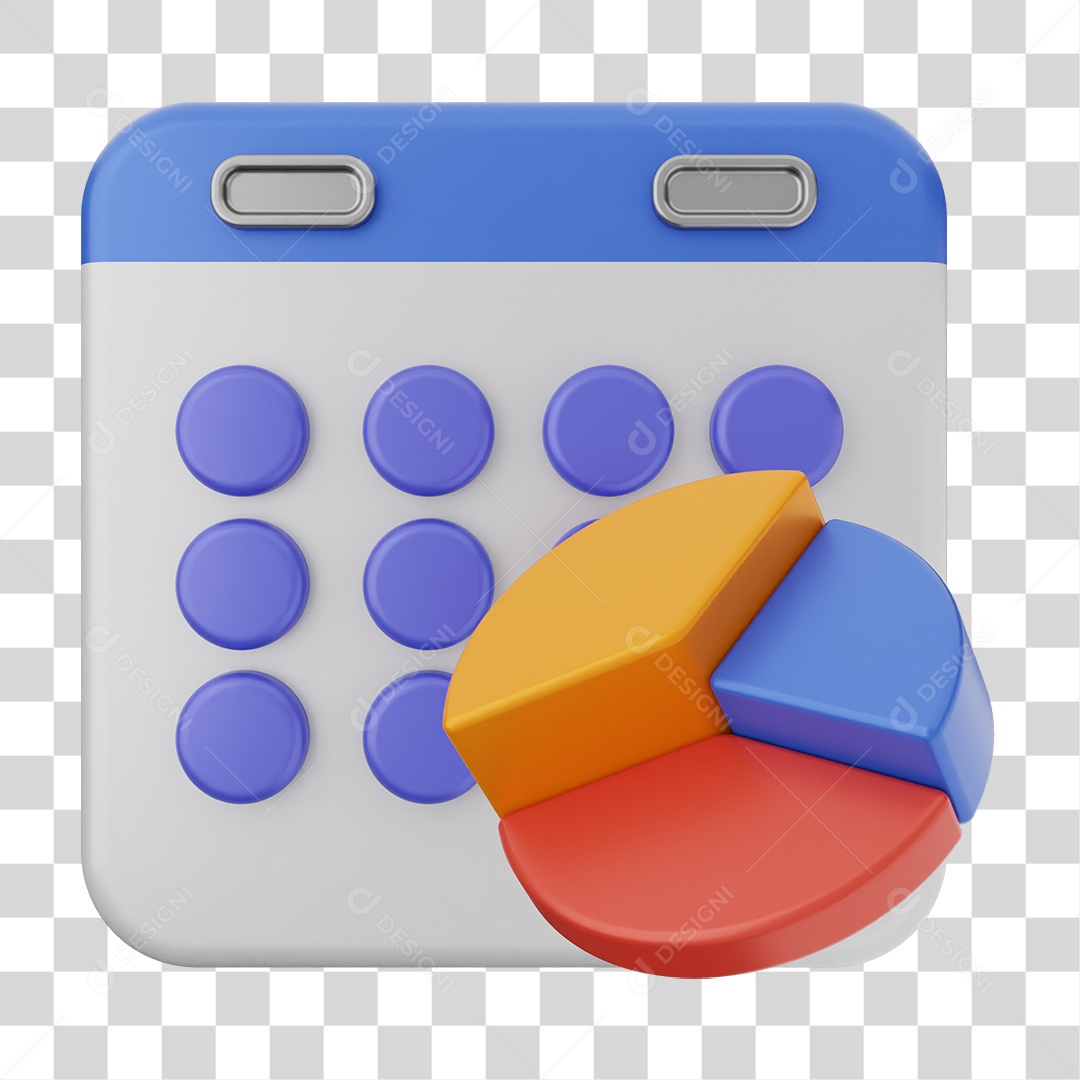 Elemento 3D Calendário Dias Datas PNG Transparente
