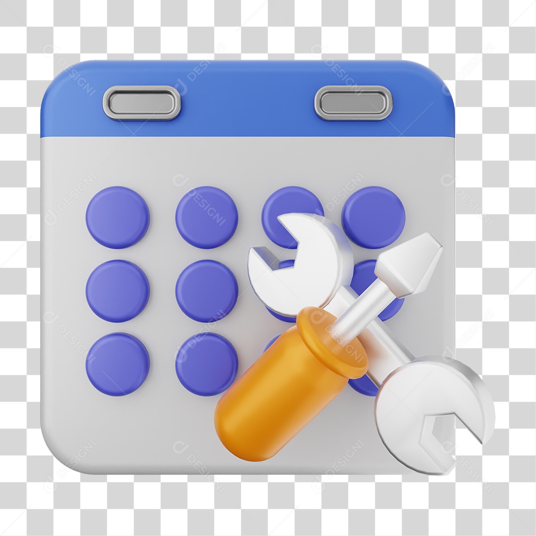 Elemento 3D Calendário Dias Datas PNG Transparente