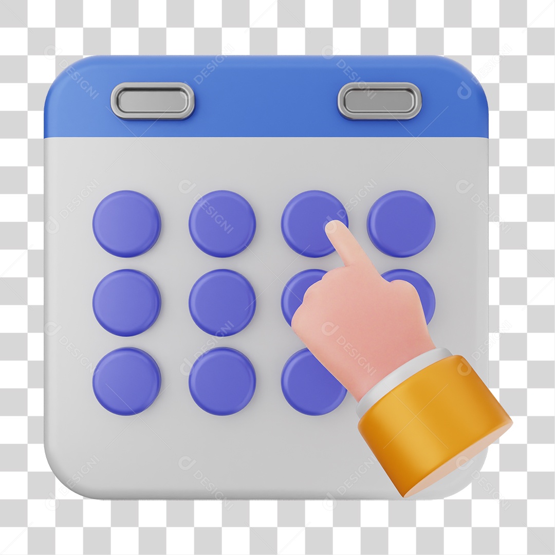 Elemento 3D Calendário Dias Datas PNG Transparente