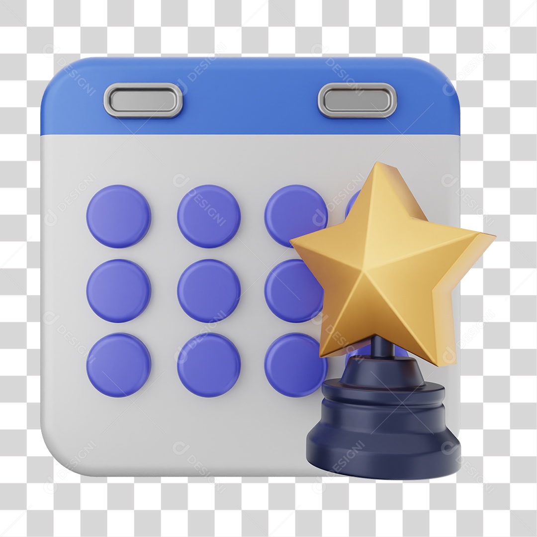 Elemento 3D Calendário Dias Datas PNG Transparente