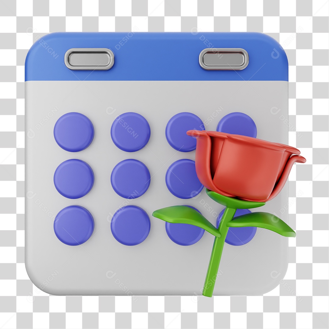 Elemento 3D Calendário Dias Datas PNG Transparente