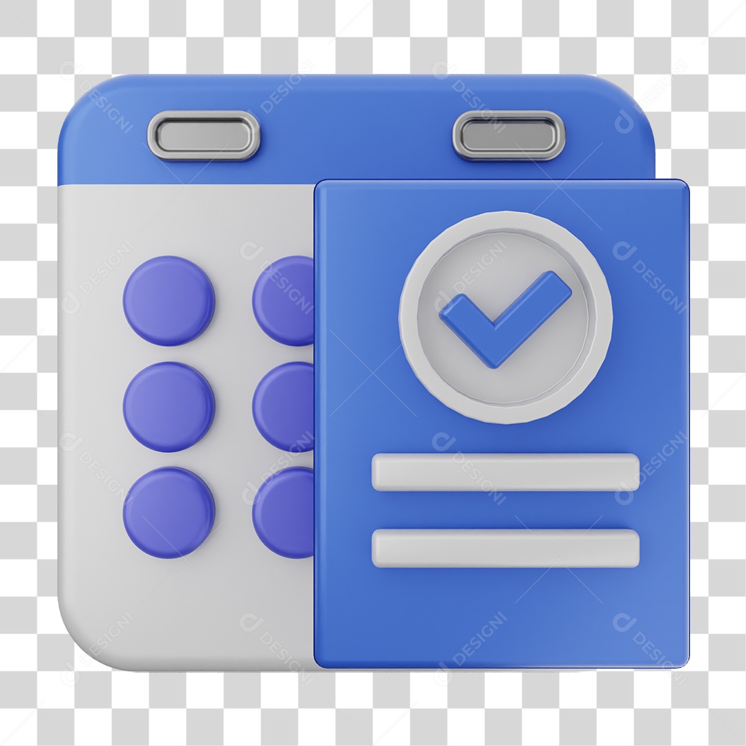 Elemento 3D Calendário Dias Datas PNG Transparente