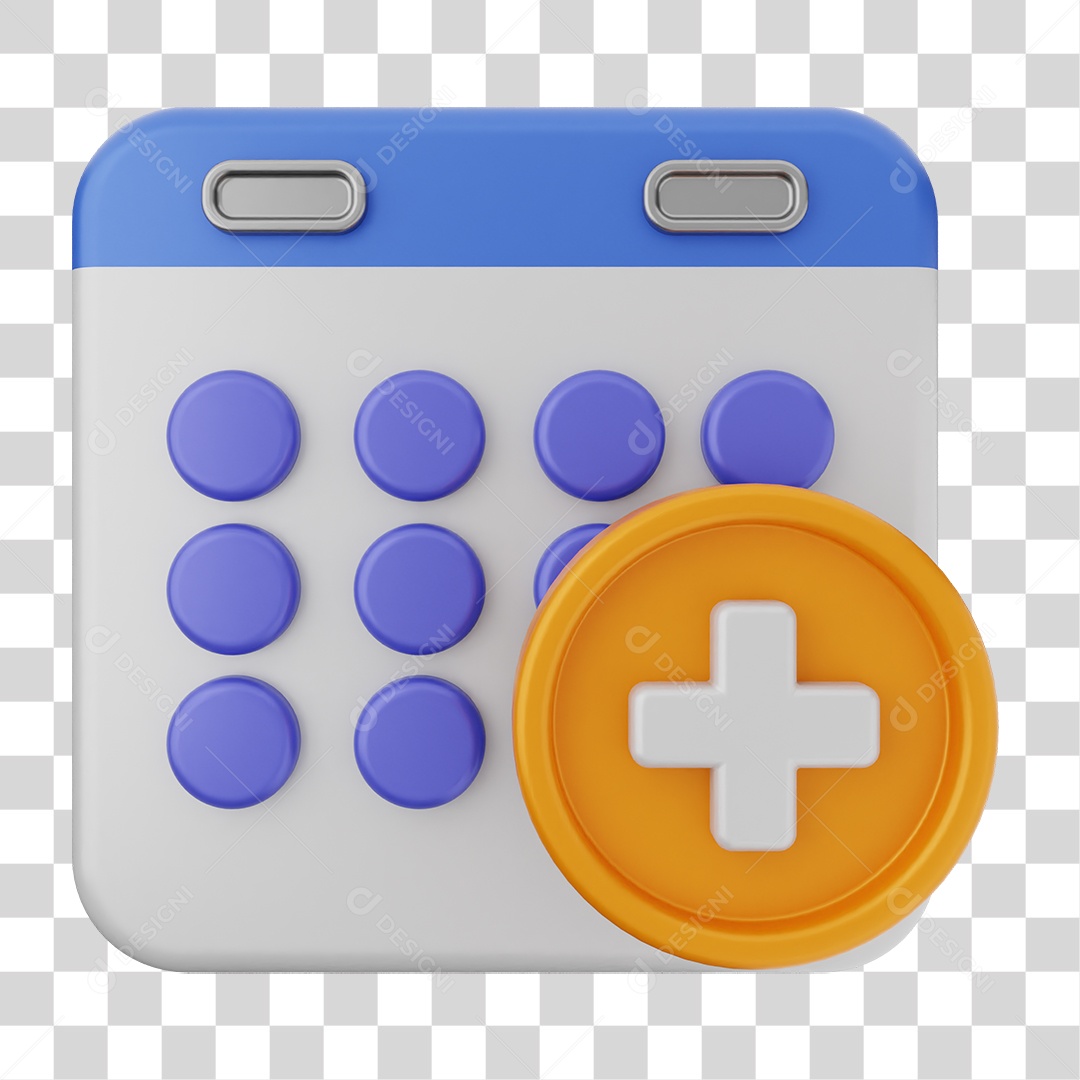 Elemento 3D Calendário Dias Datas PNG Transparente