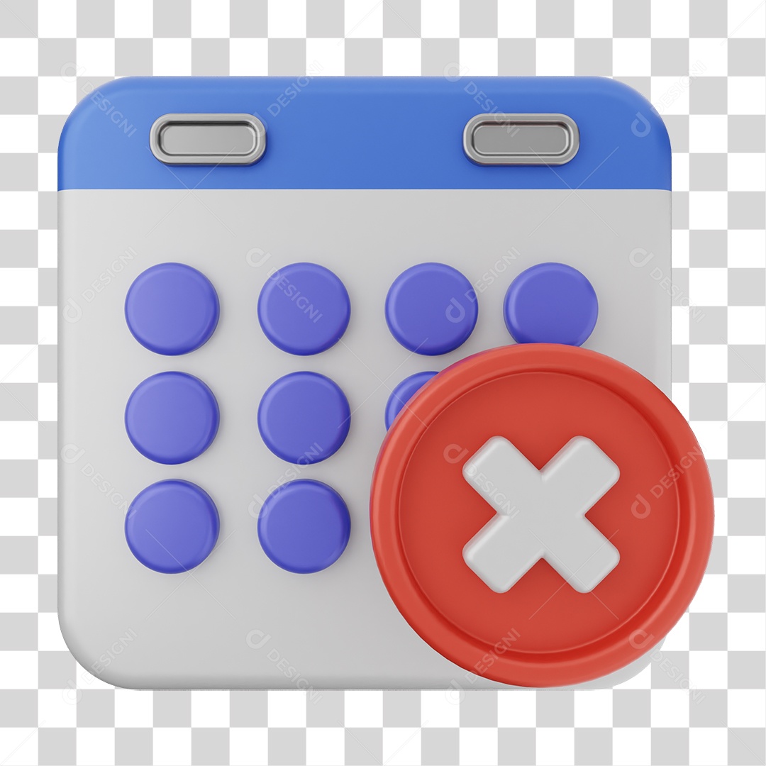 Elemento 3D Calendário Dias Datas PNG Transparente