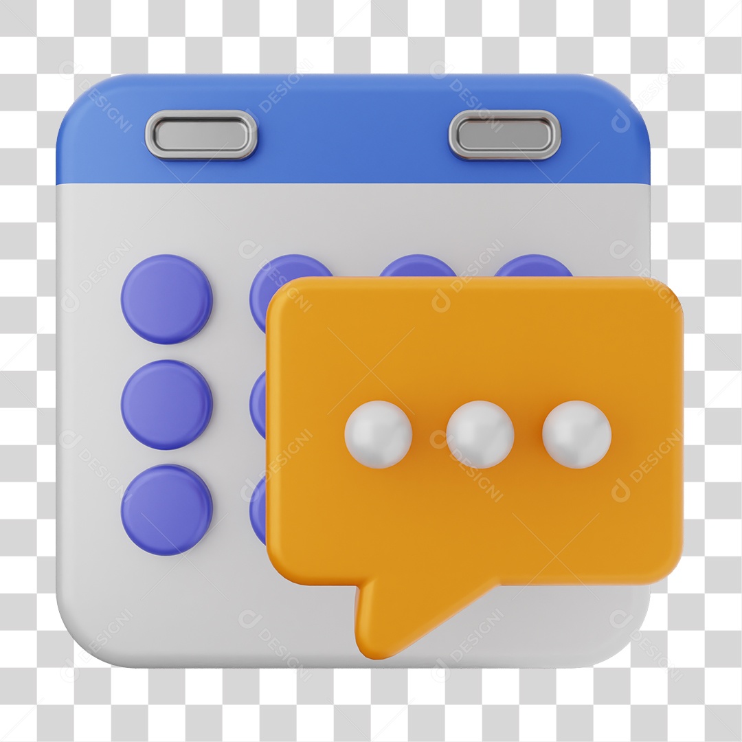 Elemento 3D Calendário Dias Datas PNG Transparente