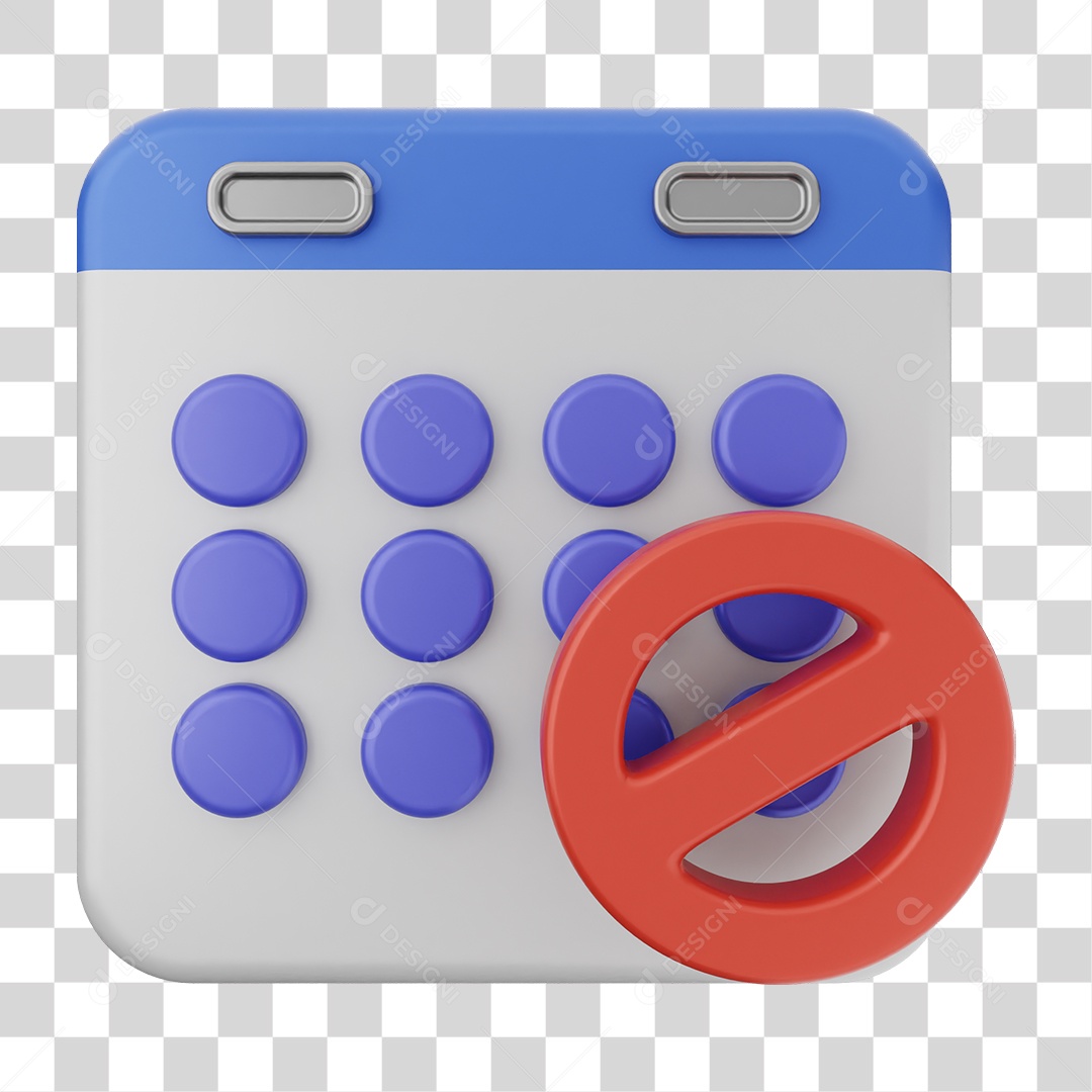 Elemento 3D Calendário Dias Datas PNG Transparente