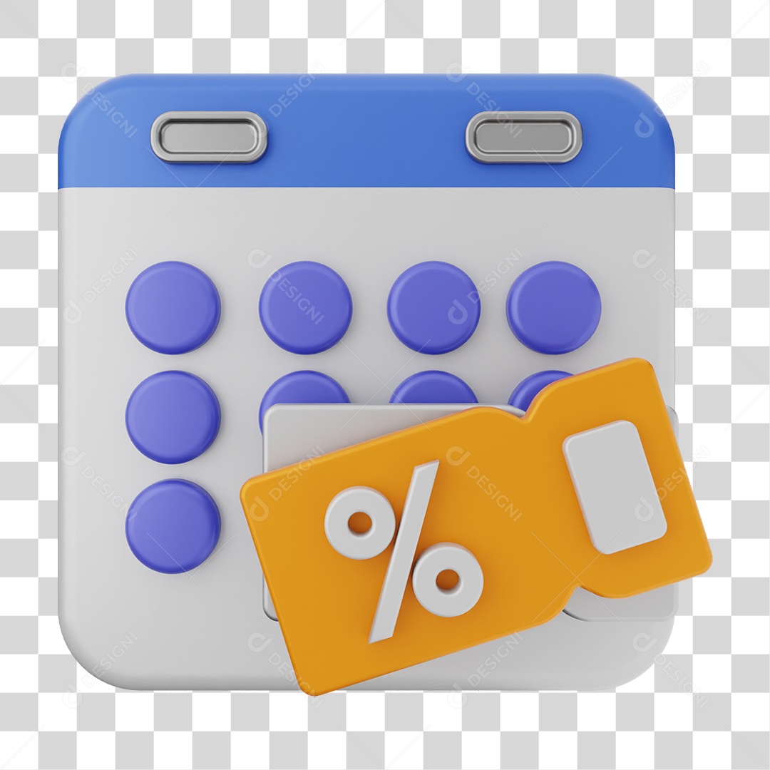 Elemento 3D Calendário Dias Datas PNG Transparente