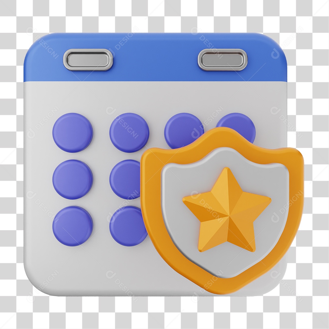 Elemento 3D Calendário Dias Datas PNG Transparente