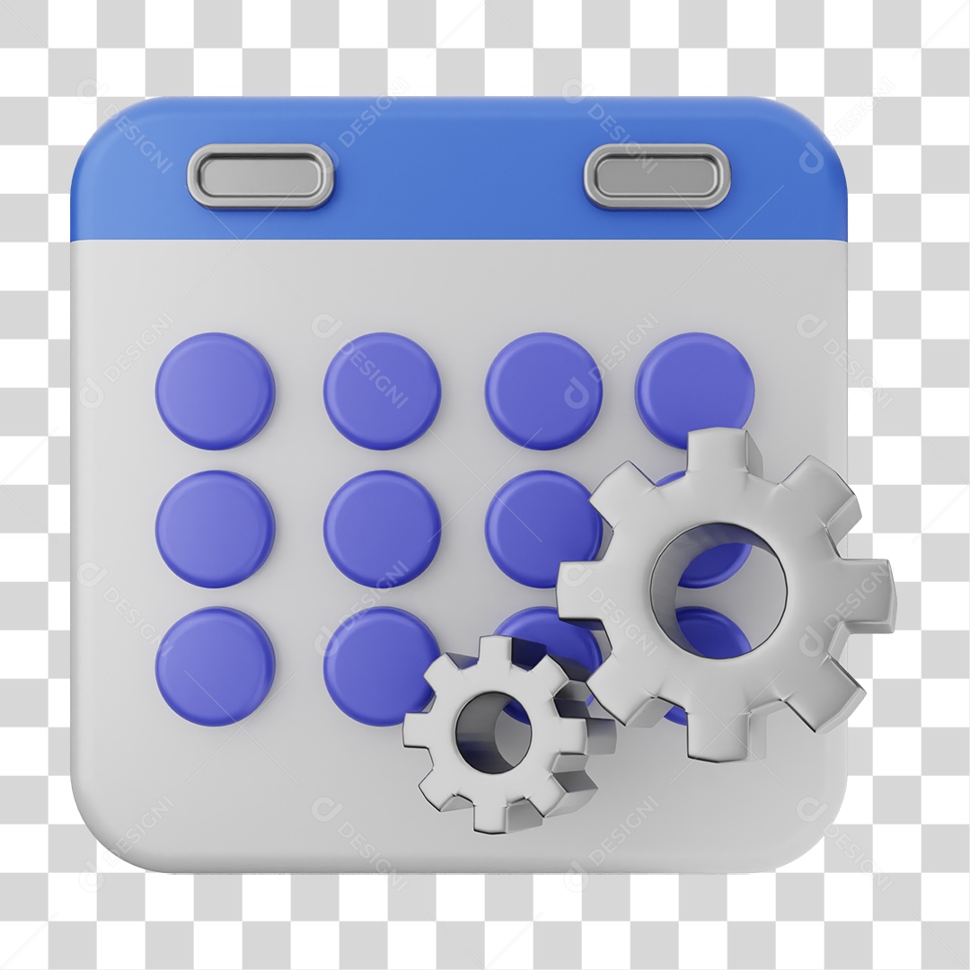 Elemento 3D Calendário Dias Datas PNG Transparente