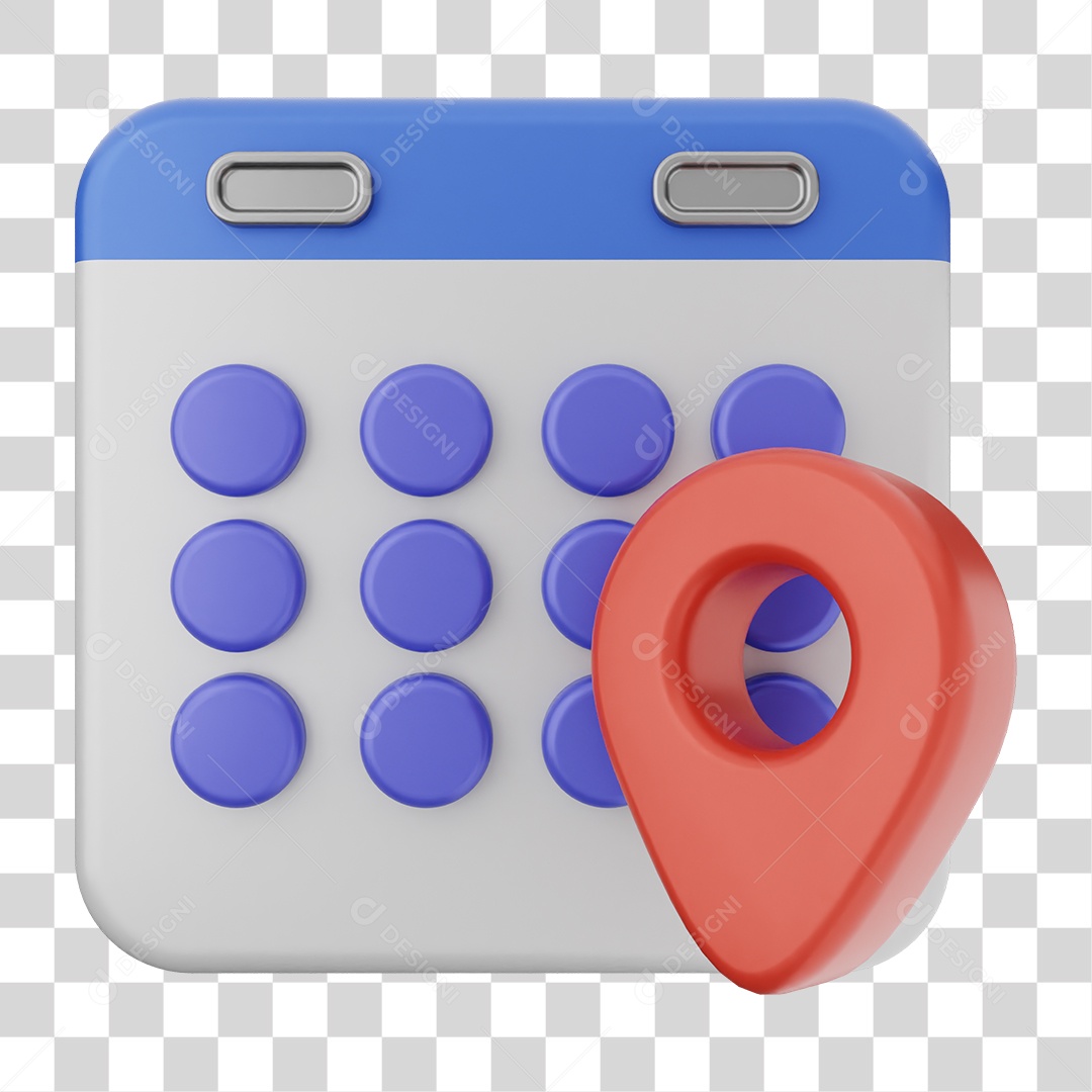 Elemento 3D Calendário Dias Datas PNG Transparente