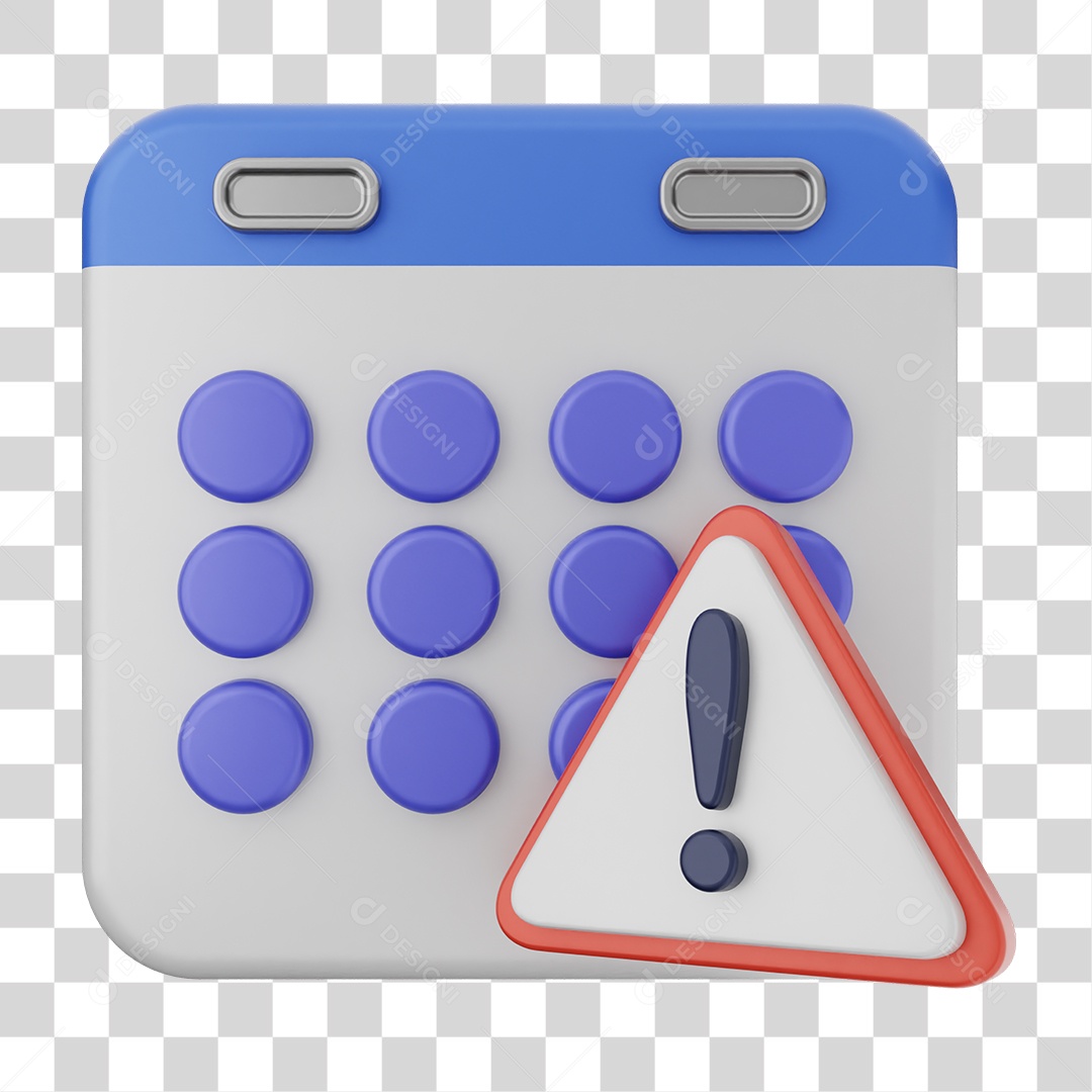 Elemento 3D Calendário Dias Datas PNG Transparente