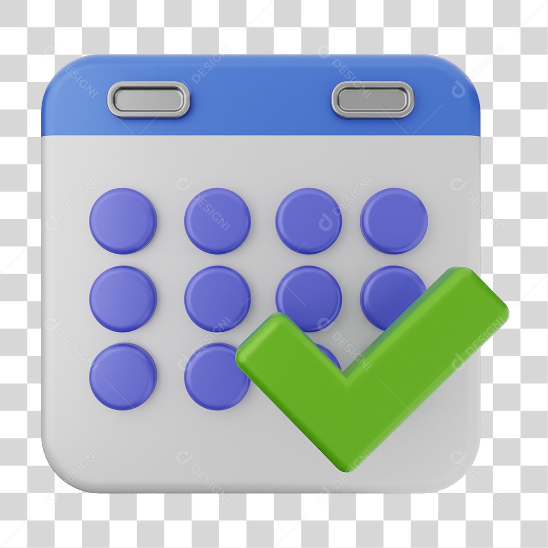 Elemento 3D Calendário Dias Datas PNG Transparente