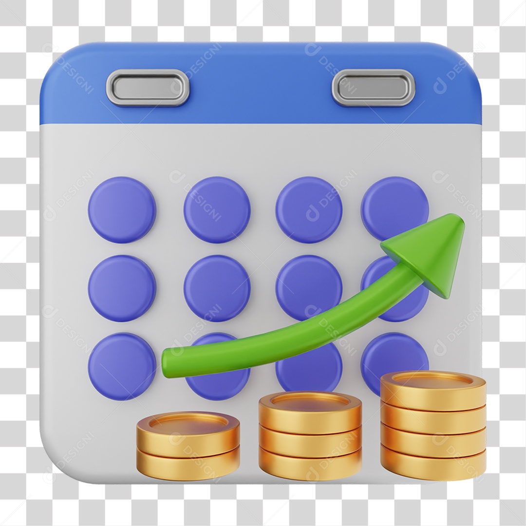 Elemento 3D Calendário Dias Datas PNG Transparente