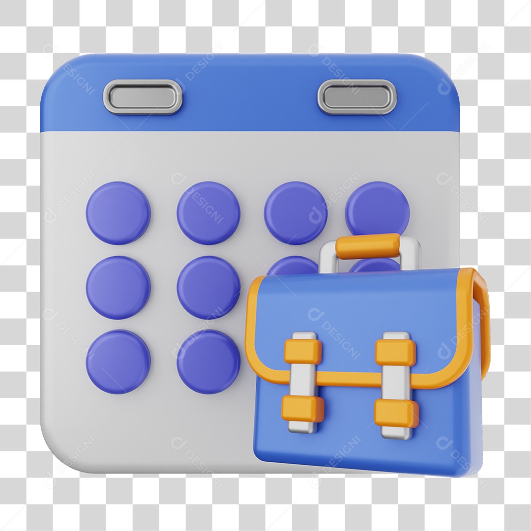 Elemento 3D Calendário Dias Datas PNG Transparente