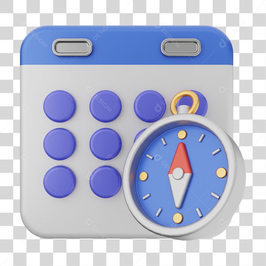 Elemento 3D Calendário Dias Datas PNG Transparente