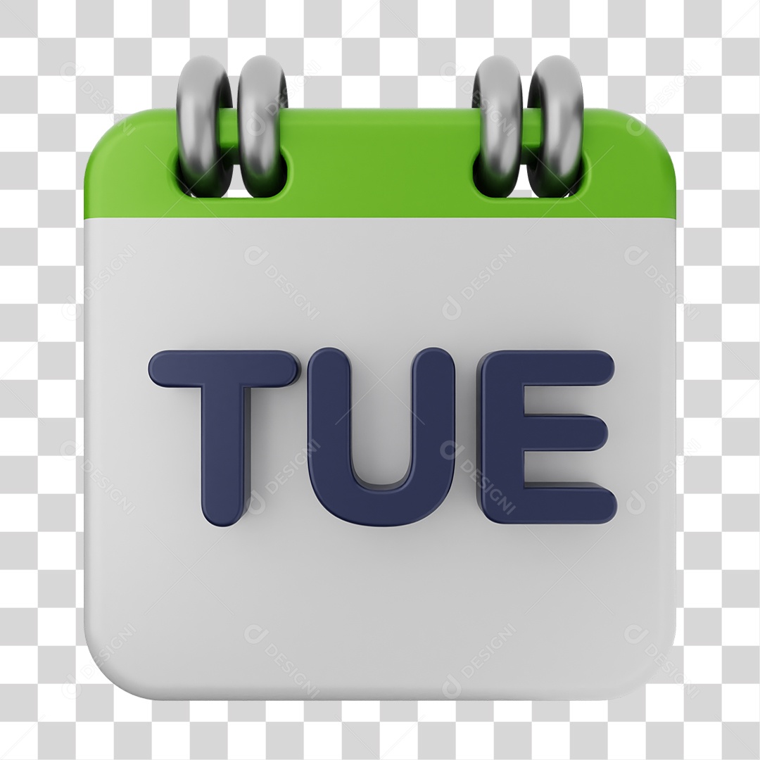Elemento 3D Calendário Terça Feira PNG Transparente