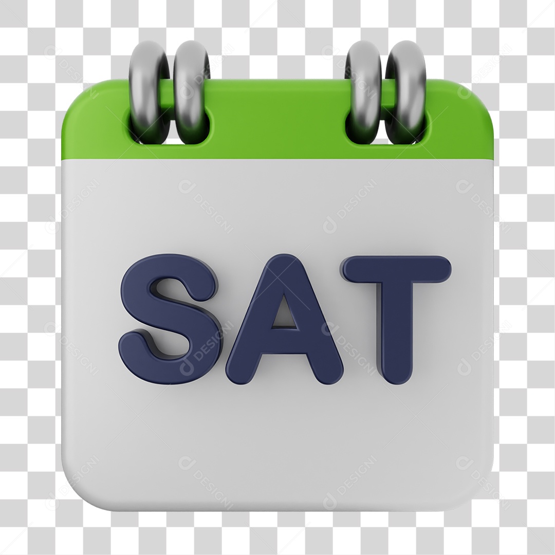 Transparent PNG Saturday Calendar 3D Element