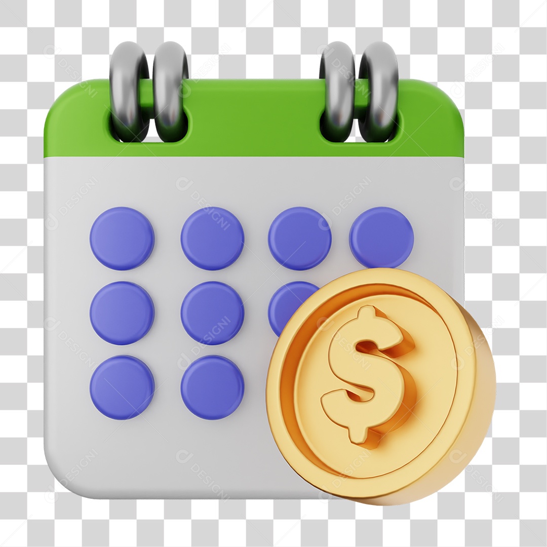 Elemento 3D Calendário Datas Dias PNG Transparente