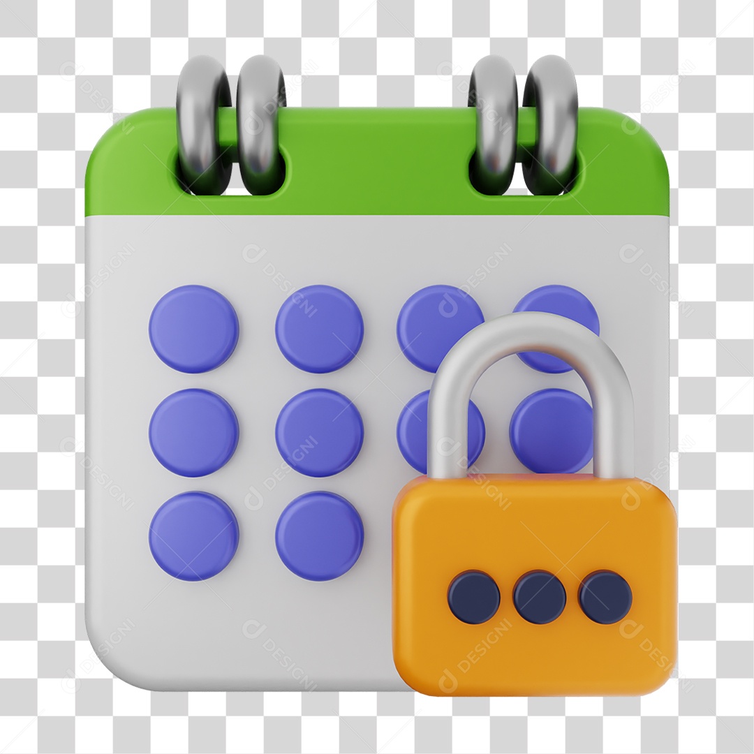 Elemento 3D Calendário Datas Dias PNG Transparente