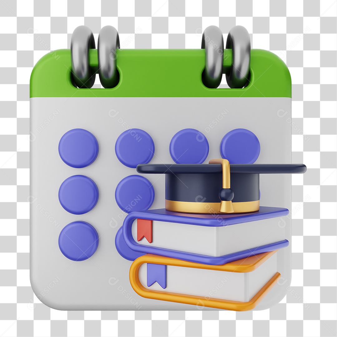 Elemento 3D Calendário Datas Dias PNG Transparente