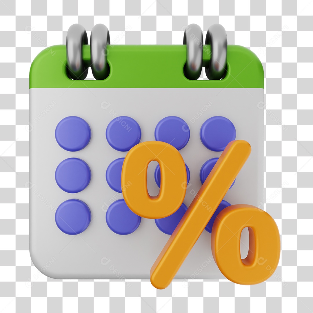 Elemento 3D Calendário Datas Dias PNG Transparente