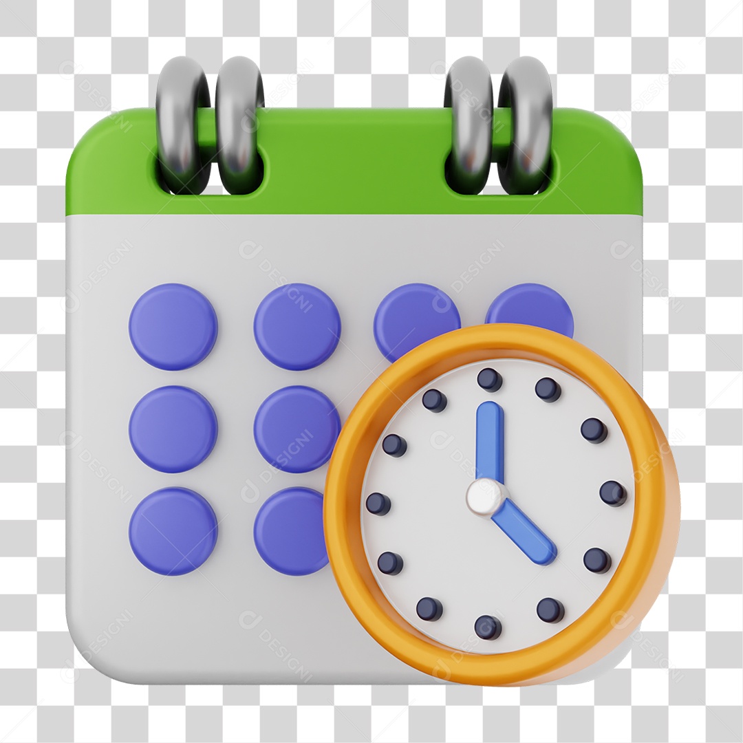 Elemento 3D Calendário Datas Dias PNG Transparente