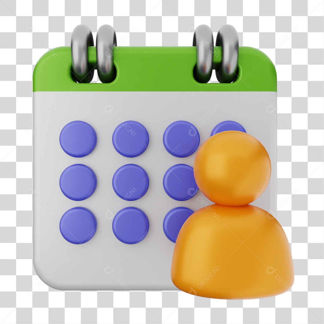 Elemento 3D Calendário Datas Dias PNG Transparente