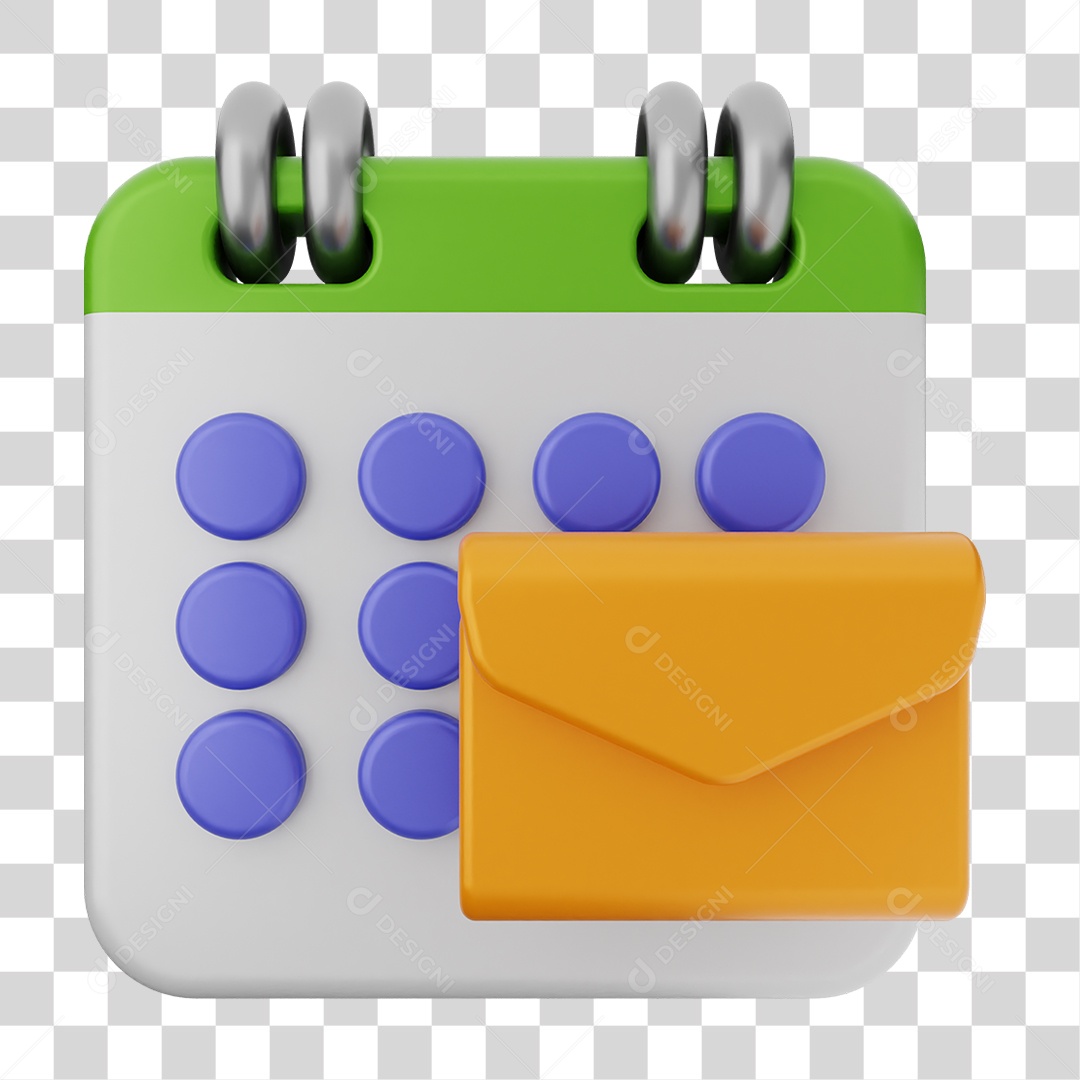 Elemento 3D Calendário Datas Dias PNG Transparente