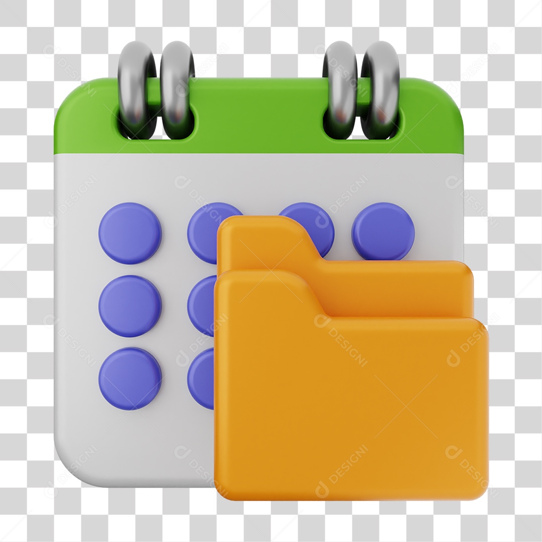 Elemento 3D Calendário Datas Dias PNG Transparente