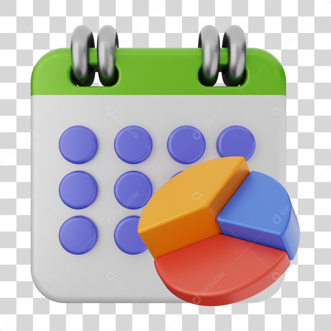 Elemento 3D Calendário Datas Dias PNG Transparente