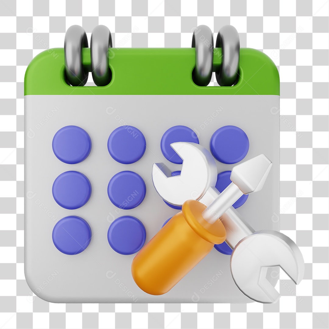 Elemento 3D Calendário Datas Dias PNG Transparente