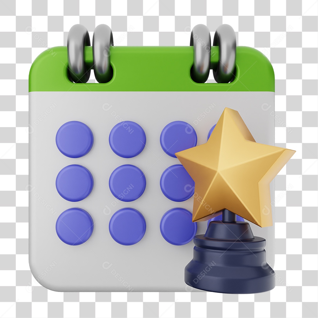 Elemento 3D Calendário Datas Dias PNG Transparente