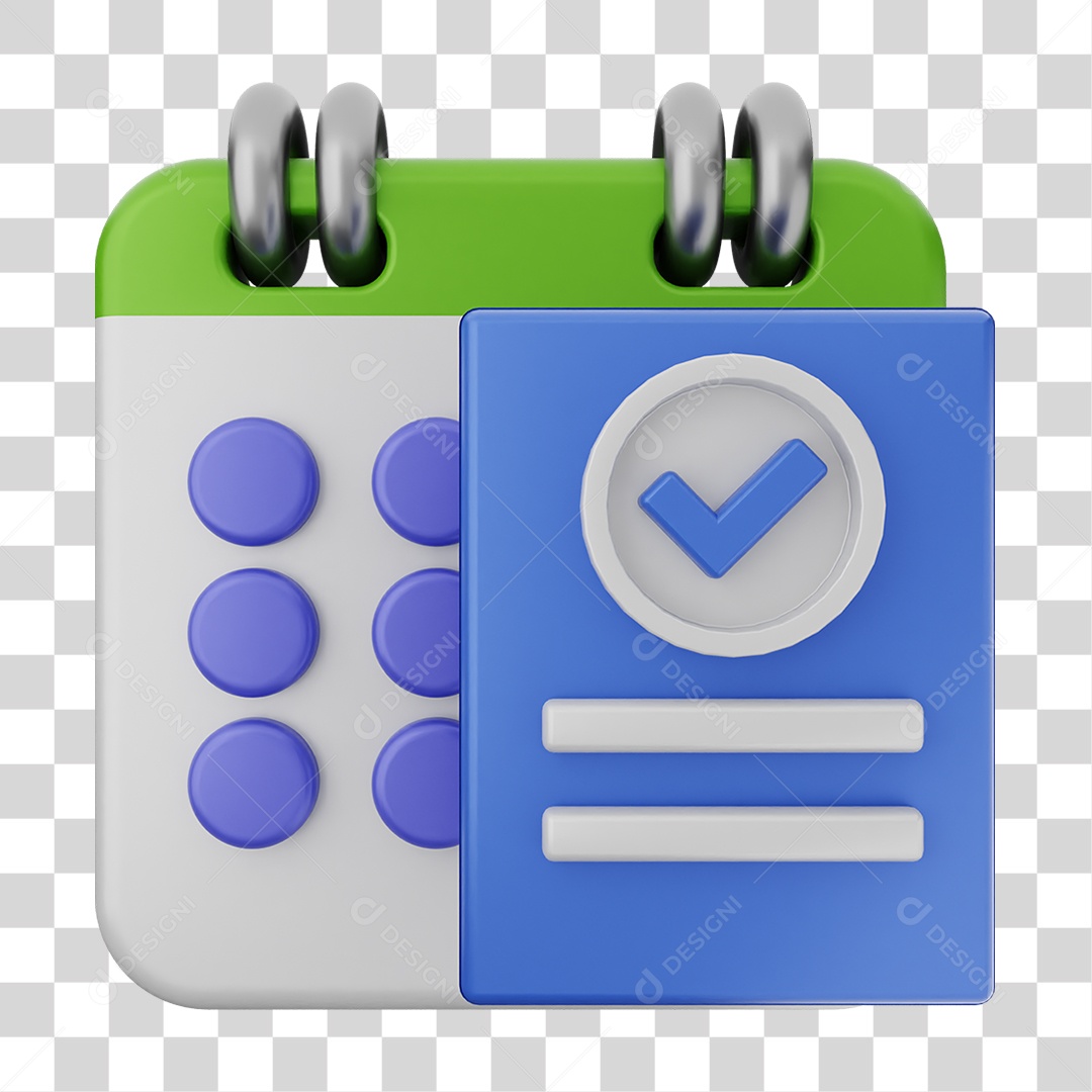 Elemento 3D Calendário Datas Dias PNG Transparente