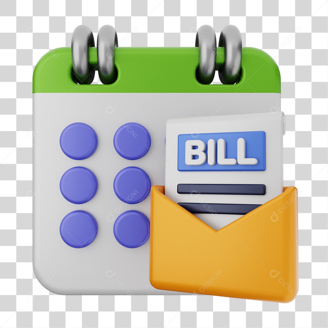 Elemento 3D Calendário Datas Dias PNG Transparente