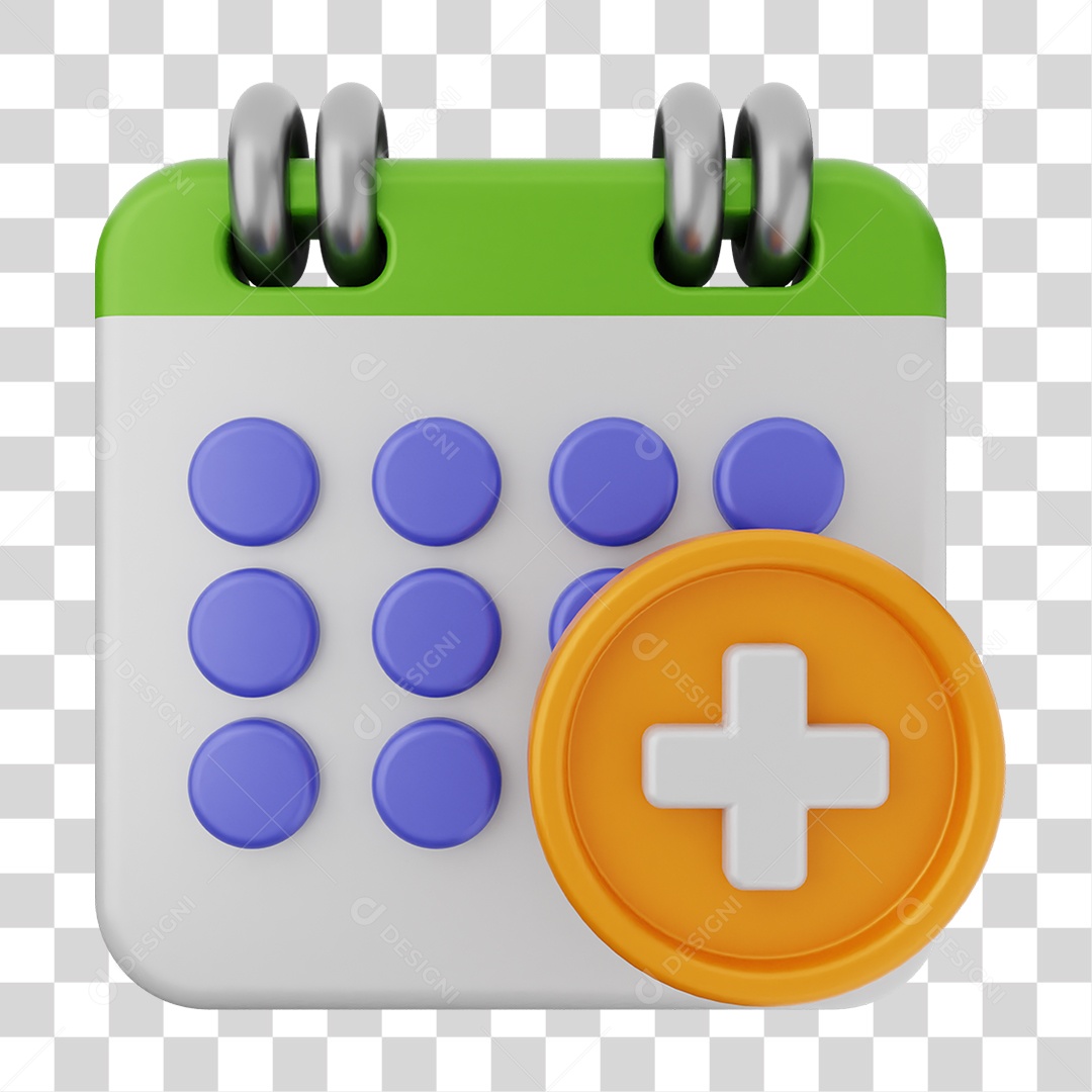 Elemento 3D Calendário Datas Dias PNG Transparente