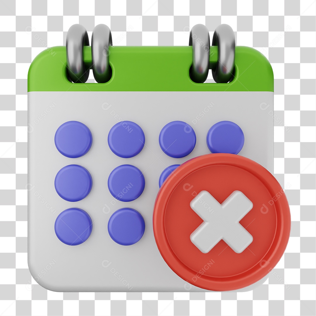 Elemento 3D Calendário Datas Dias PNG Transparente