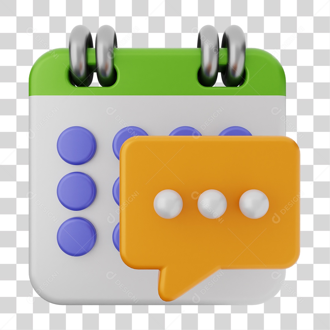 Elemento 3D Calendário Datas Dias PNG Transparente