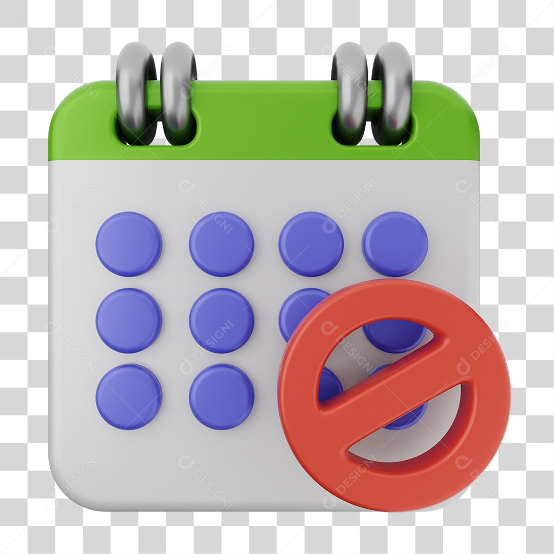 Elemento 3D Calendário Datas Dias PNG Transparente