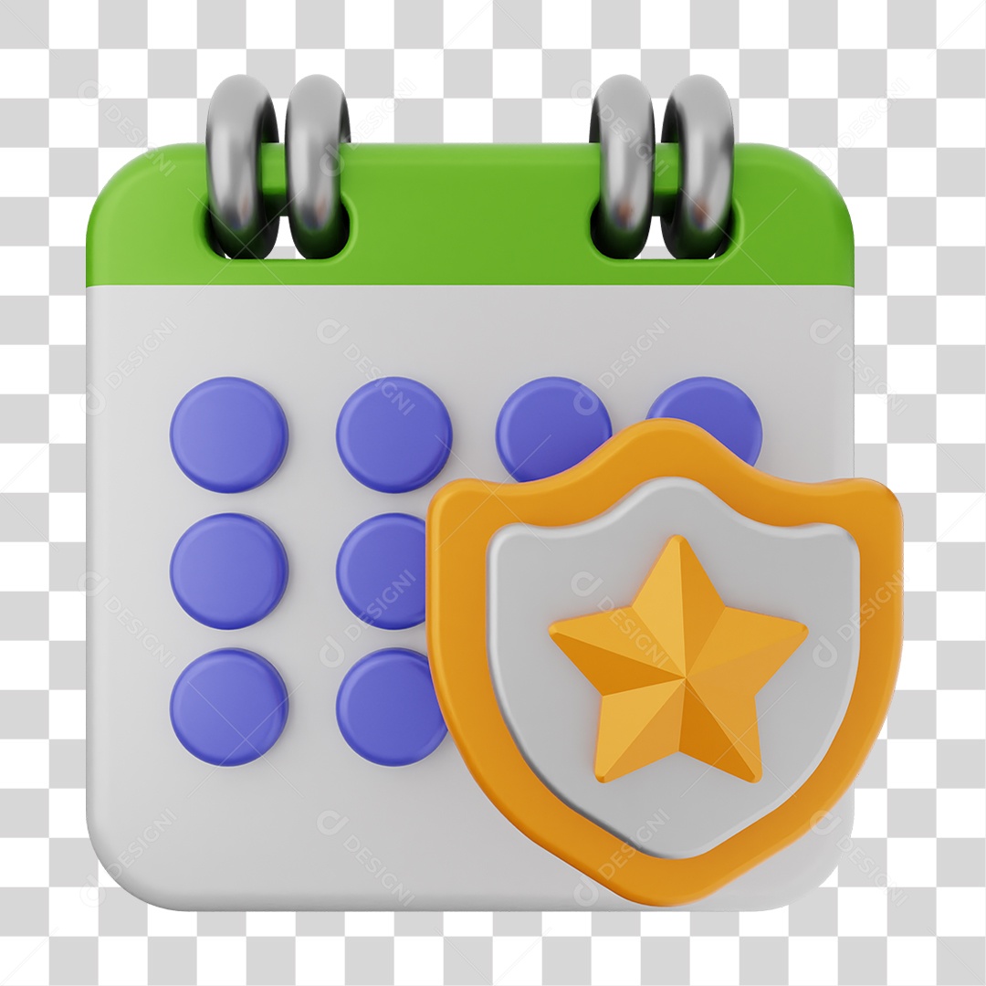 Elemento 3D Calendário Datas Dias PNG Transparente