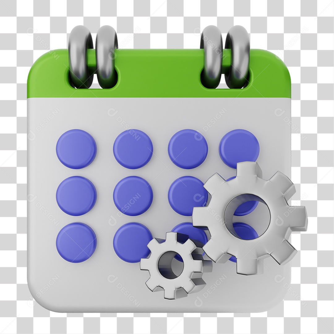 Elemento 3D Calendário Datas Dias PNG Transparente