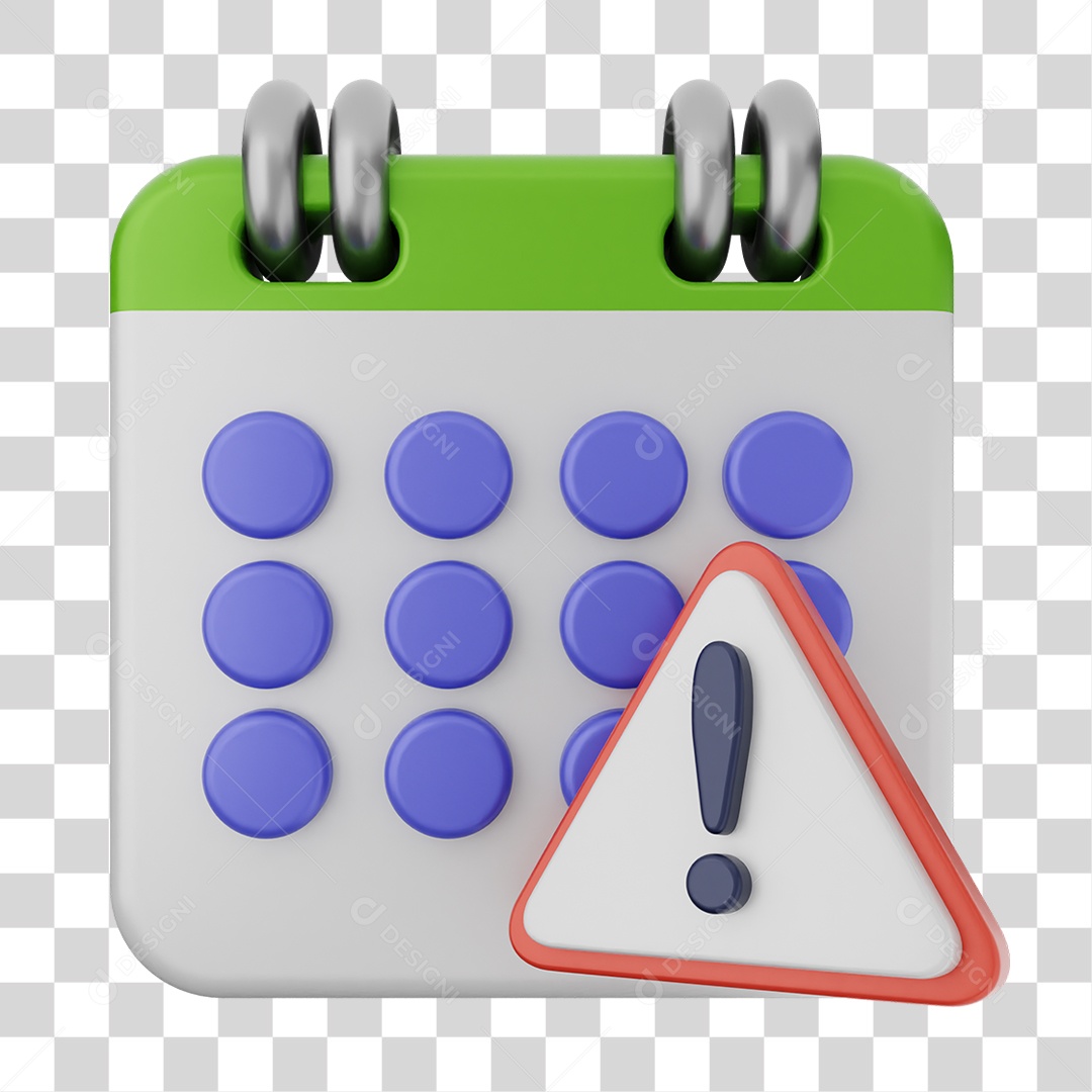 Elemento 3D Calendário Datas Dias PNG Transparente