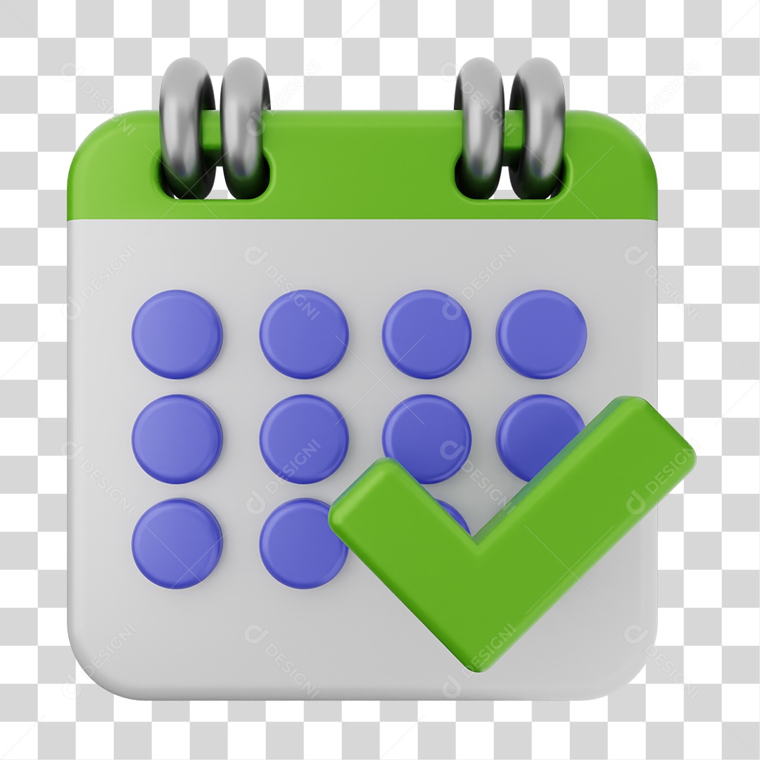 Elemento 3D Calendário Datas Dias PNG Transparente