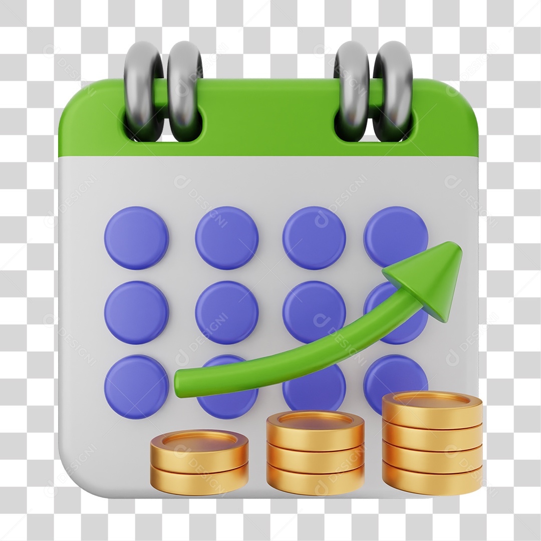 Elemento 3D Calendário Datas Dias PNG Transparente