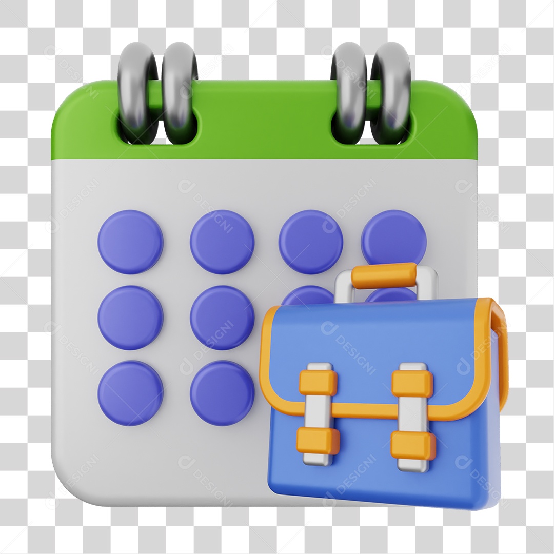Elemento 3D Calendário Datas Dias PNG Transparente