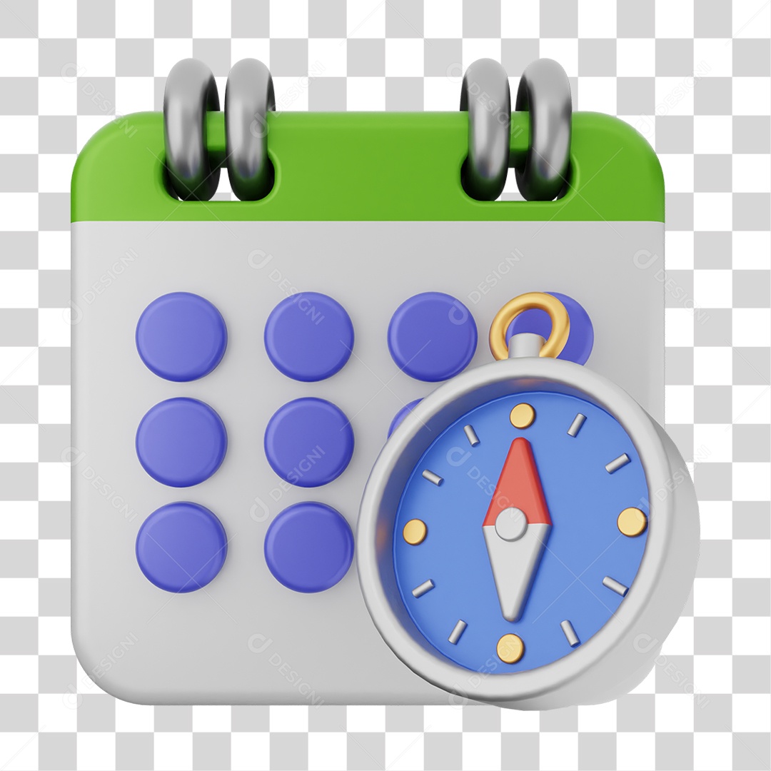 Elemento 3D Calendário Datas Dias PNG Transparente