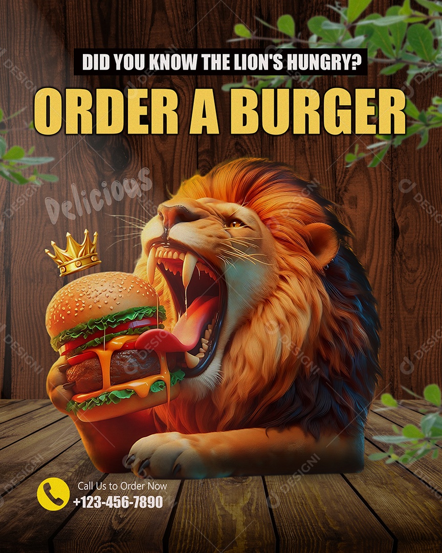 Order a Burguer Social Media PSD Editável