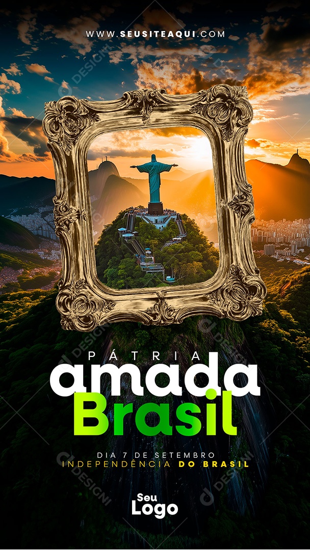 Story Dia da Independência do Brasil 07 de Setembro Pátria Amada Social Media PSD Editável