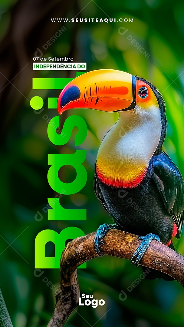 Story Independência do Brasil 07 de Setembro Social Media PSD Editável