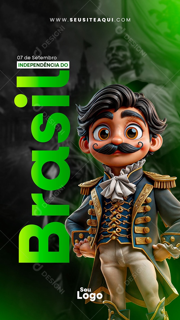 Story Dia da Independência do Brasil 07 de Setembro Social Media PSD Editável